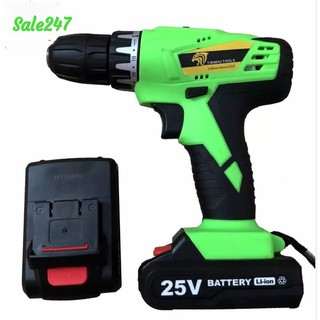 Bộ máy bắt vít pin, máy khoan dùng pin 450W Tianhu tools - 2 pin 25v Siêu khủng
