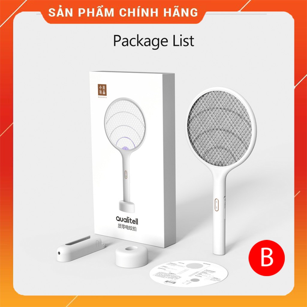 Vợt bắt muỗi  Xiaomi Qualitell dung lượng pin 1200mAh ZS9001 cầm tay và treo tường