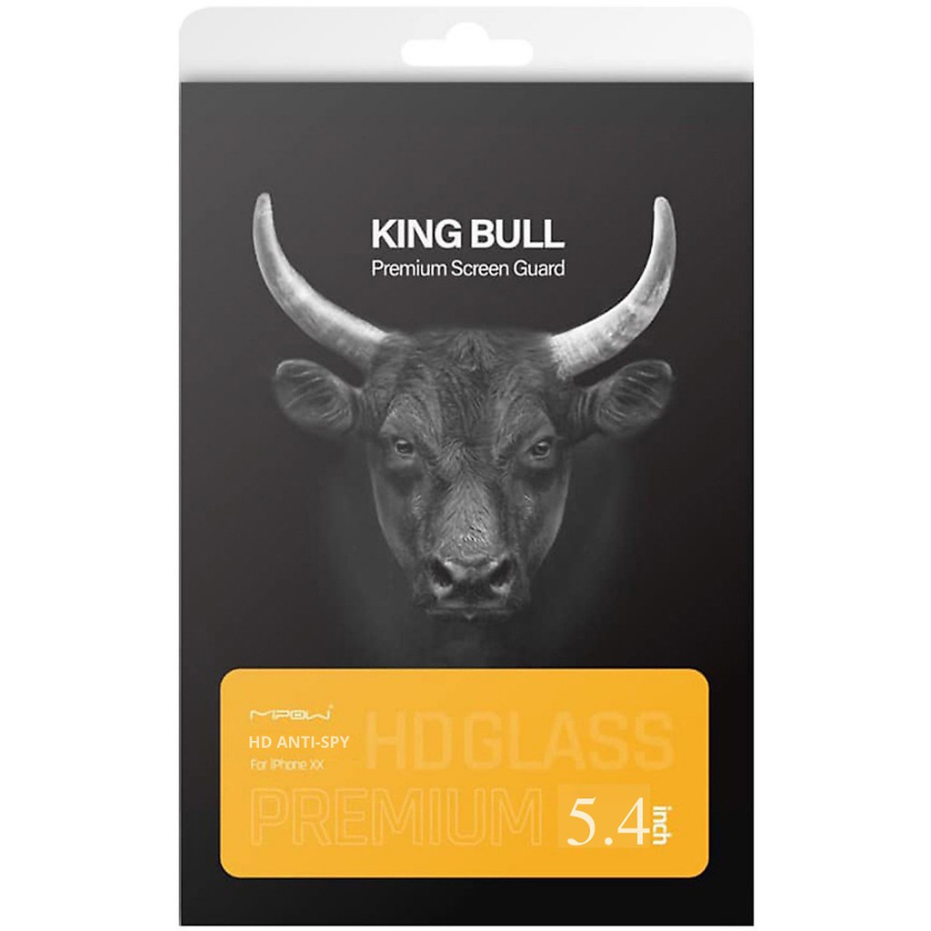 Miếng Dán Cường Lực Chống Nhìn Trộm Mipow Kingbull ANTI-SPY PREMIUM HD (2.7D) iPhone 12 Mini / 12/ 12 Pro/ 12 Pro Max