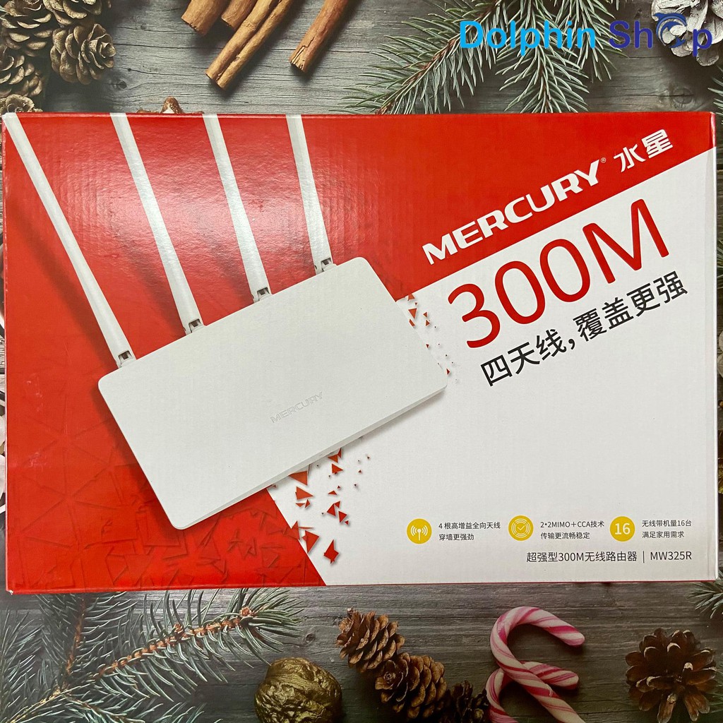 [Có Clip] Bộ Phát Wifi Mercury MW325R 300Mbps 4 Râu Cực Mạnh | BigBuy360 - bigbuy360.vn