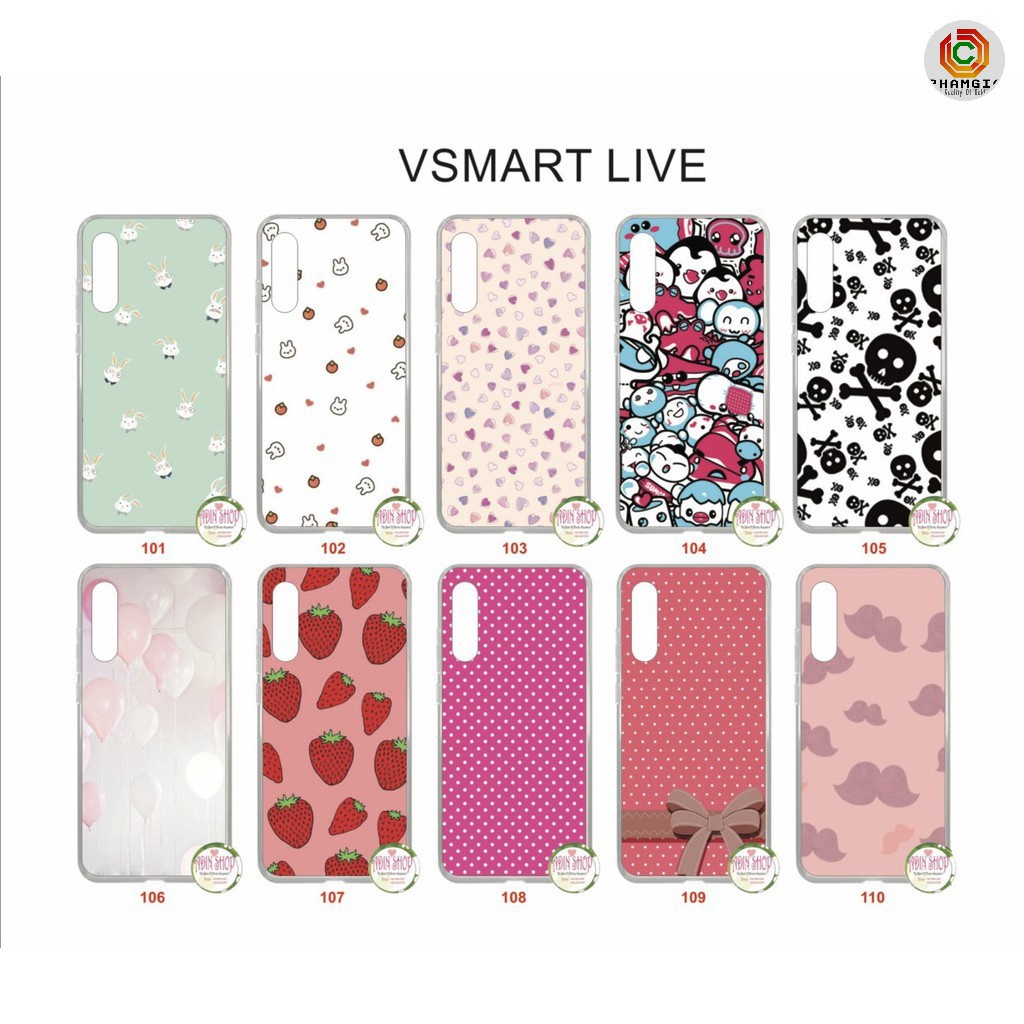 Ốp lưng Vsmart Live mẫu hình đẹp chấm bi (P1)