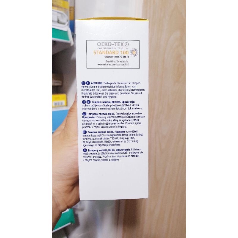 Băng vệ sinh dạng nút Tampon Jessa Normal 3 giọt hộp 80 chiếc