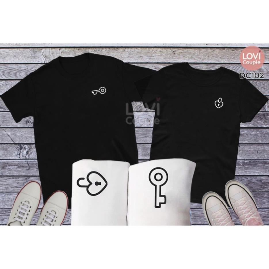 🔥XẢ HÀNG🔥 Áo thun cặp chìa khóa ổ khóa DC102