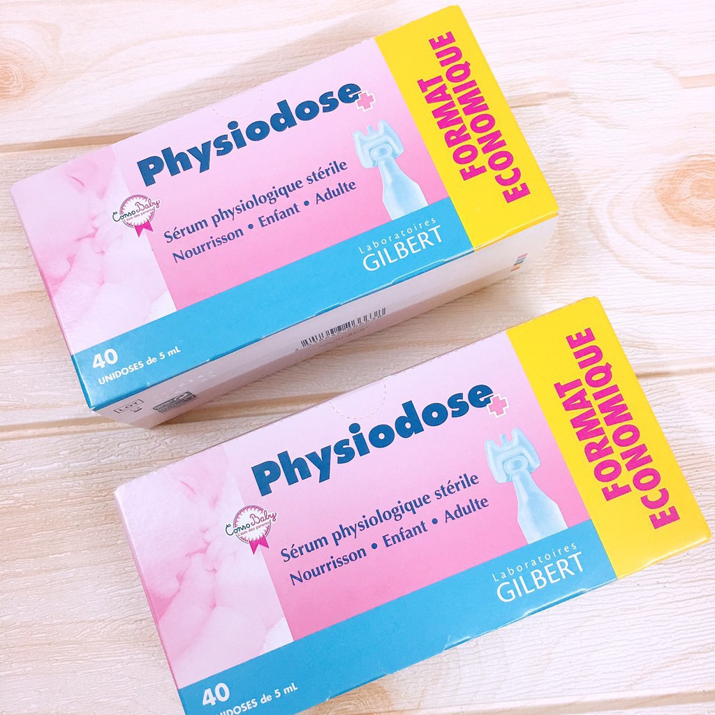 Nước Muối Sinh Lý Gifrer - Physiodose Pháp Tép Hồng, Xanh, Vàng Cho Bé