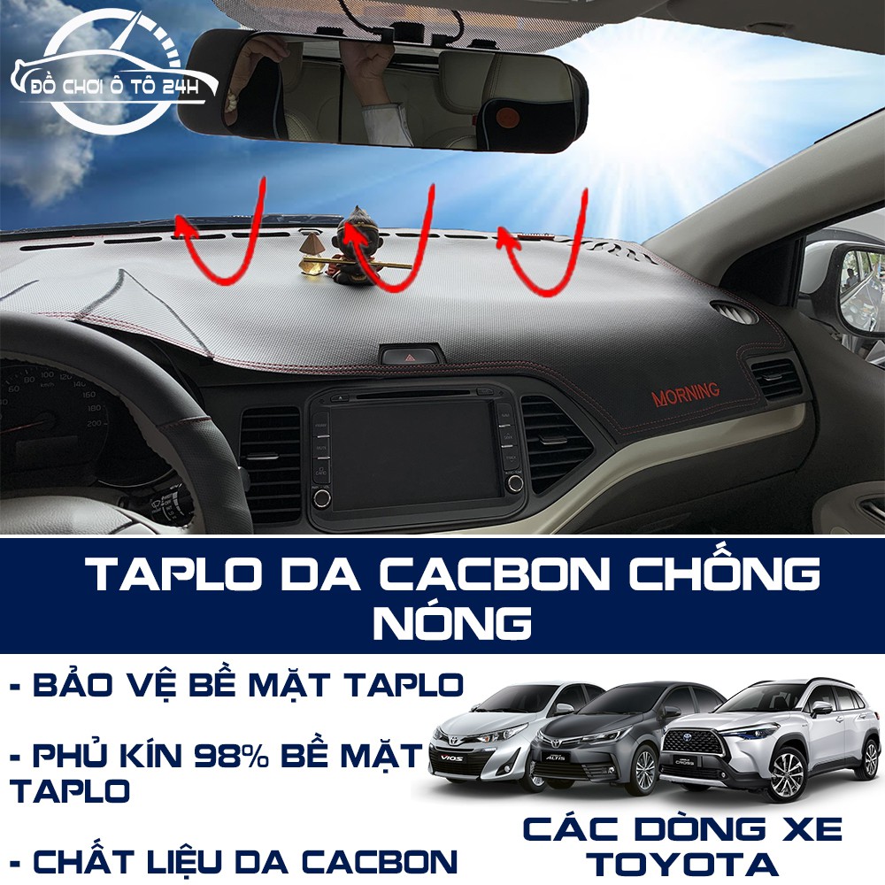 Thảm taplo ô tô da cacbon chống nắng Toyota