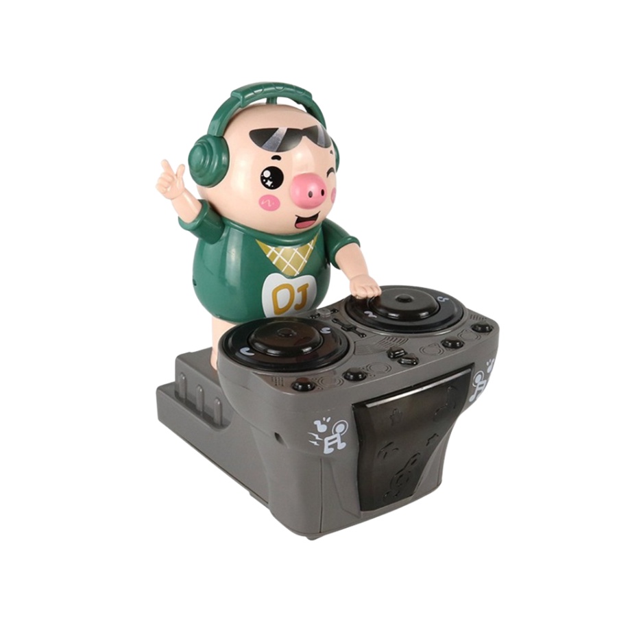 Heo Phát Nhạc - Chú Heo Chơi DJ Năng Động Siêu Dễ Thương Nhảy Theo Nhạc Và Đèn Cho Gomommy