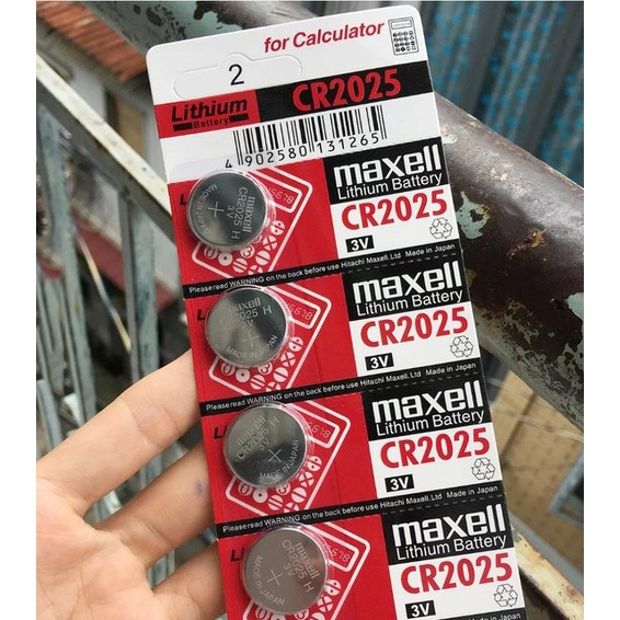 [Vỉ 5 viên] Pin cúc áo CR2025 Maxell chính hãng made in Japan Lithium 3V cho điều khiển
