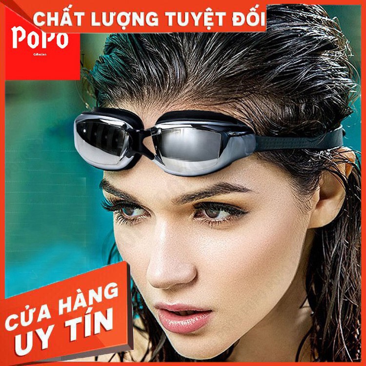 HÀNG CAO CẤP -  Kính bơi cận cho người lớn nam nữ có độ từ 1.5 độ đến 8.0 độ tráng gương chống UV chống hấp hơi  - Hàng 