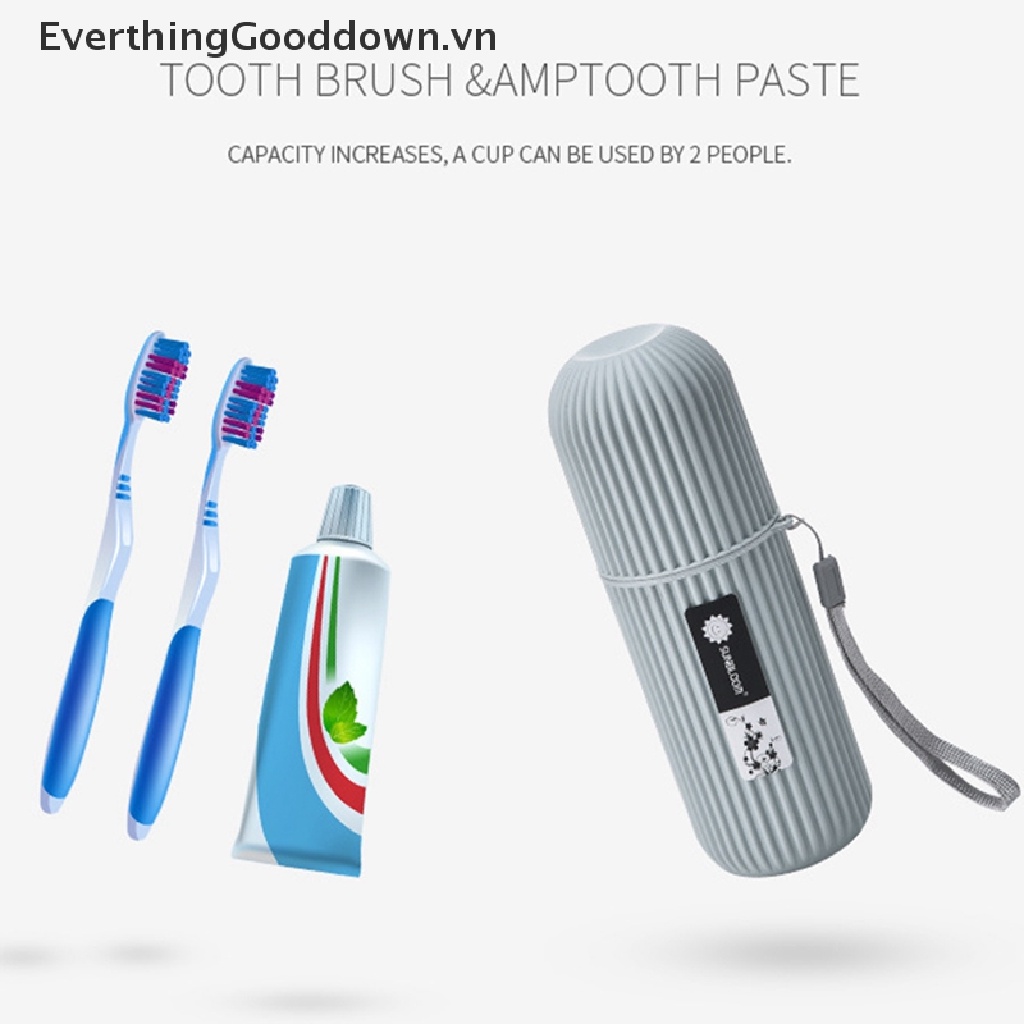 Everthinggooddown Hộp Đựng Bàn Chải Đánh Răng Du Lịch Tiện Lợi