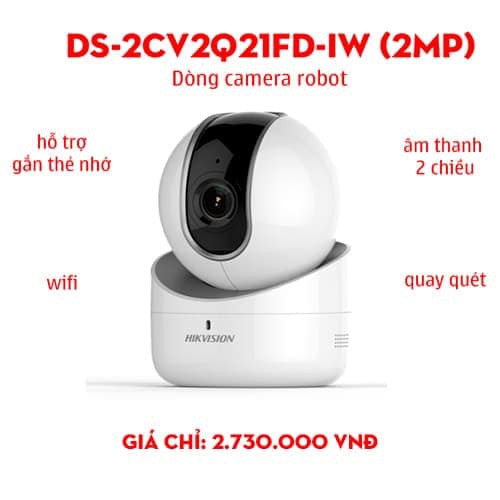 Camera IP Robot 2MP HIKVISION DS-2CV2Q21FD-IW(B)