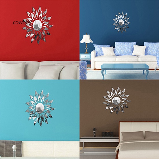 decal dán tường Hình Hoa Hướng Dương Hiệu Ứng Gương