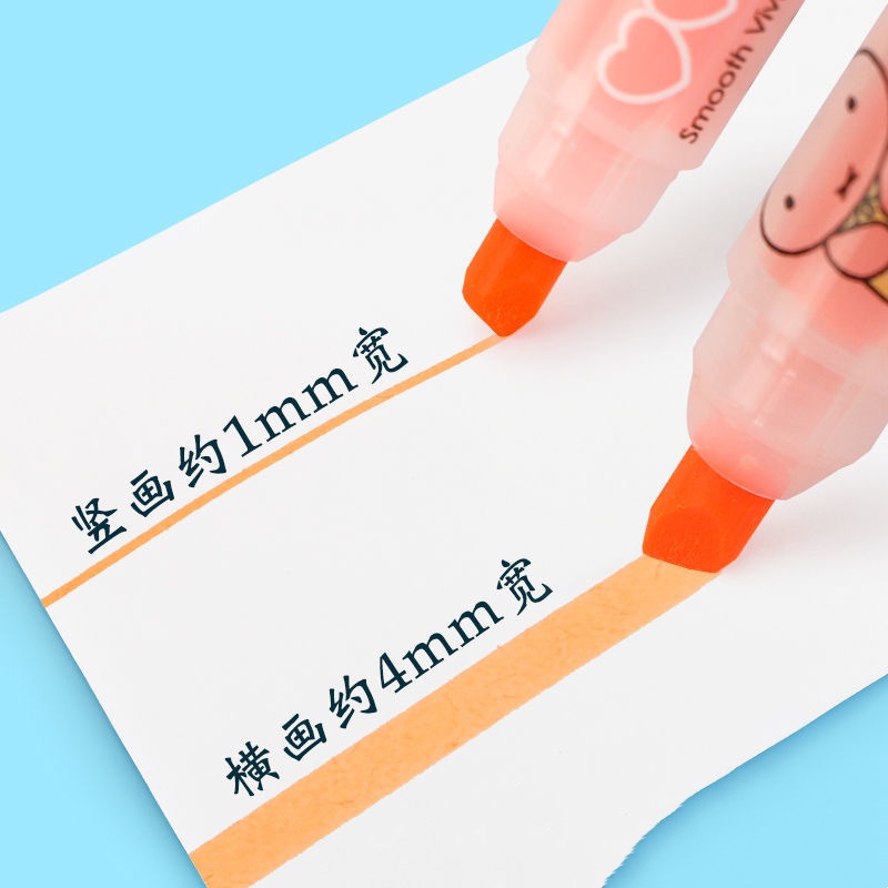 Bút dạ quang Mini 6 màu họa tiết động vật hoạt hình dễ thương