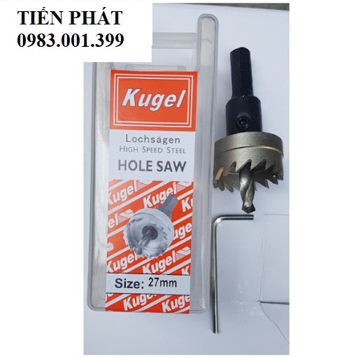 Mũi khoét kim loại loại tốt Kugel – mũi khoét inox, mũi khoét sắt: 16mm, 20mm, 22mm, 25mm, 27mm, 35mm, 42mm, 50m, 60mm