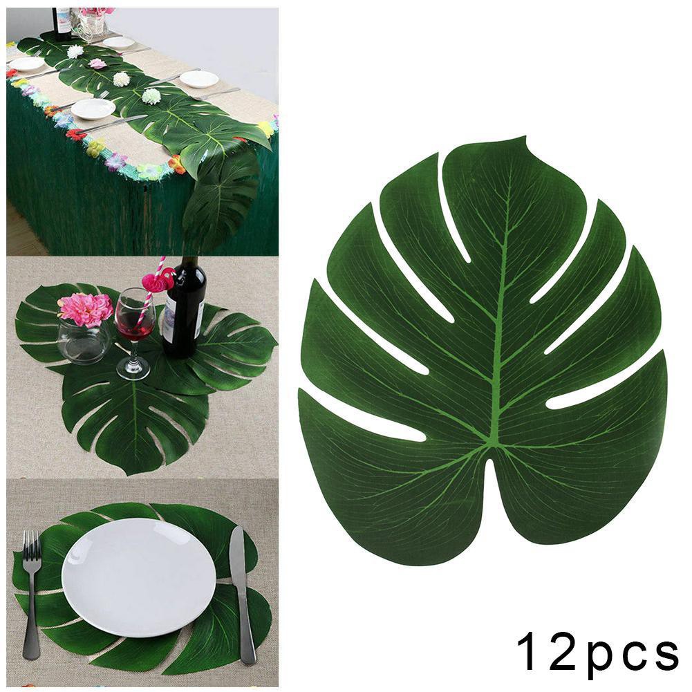 12 Chiếc Lá Cọ 13 Inch Trang Trí H0A2