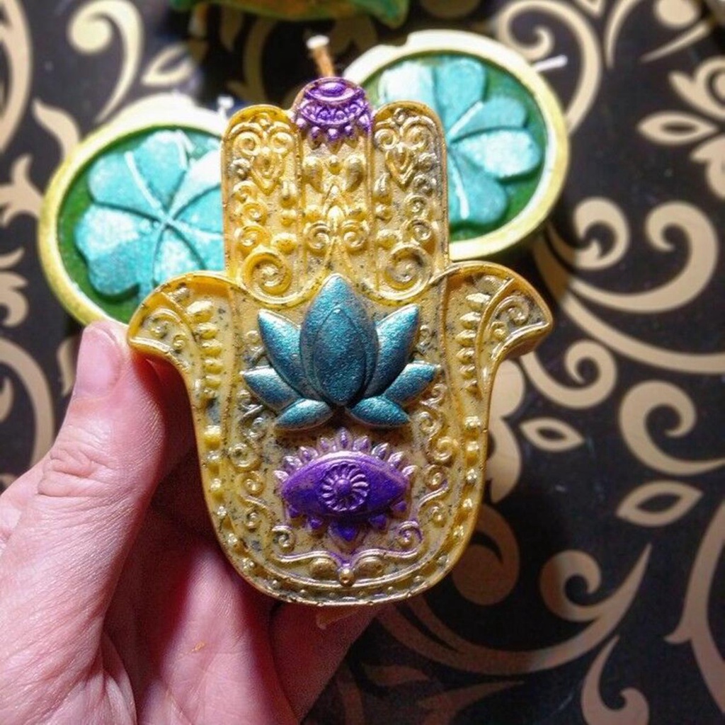 Khuôn Silicone Làm Xà Phòng Hình Bàn Tay Hamsa