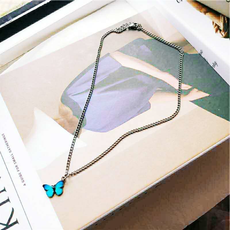 Dây Chuyền Mặt Hình Bướm Cá Tính Phong Cách Hip-Hop