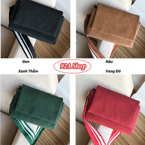 [MS30] TÚI NỈ NHUNG CAO CẤP QUAI BẢN TO ĐEO CHÉO HÀN QUỐC ĐI CHƠI PICNIC