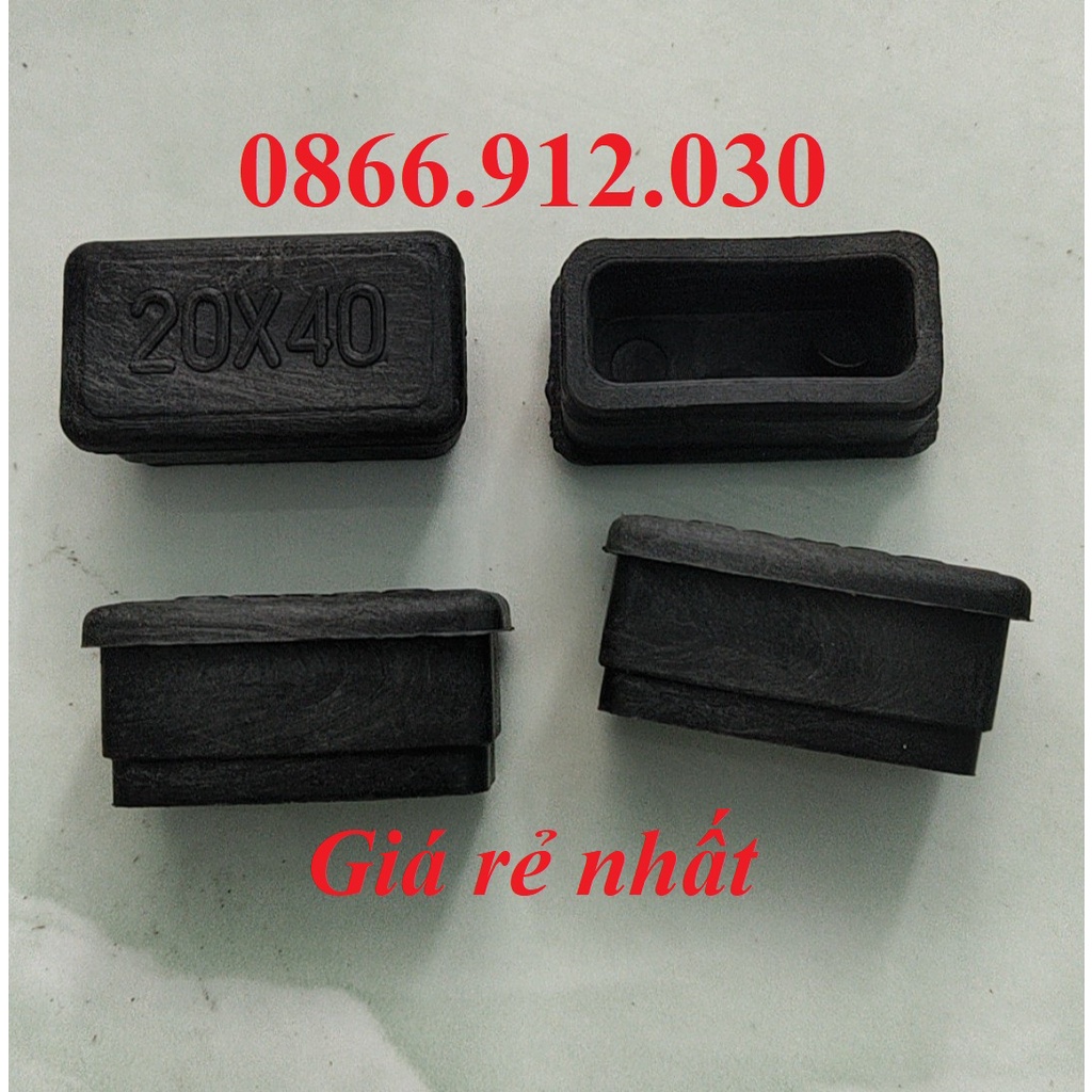 Bộ 10 chiếc KT: 20x40_bịt trong chụp cao su bịt chân bàn ghế, bịt hộp chống xước, chụp nhựa chụp chân ghế