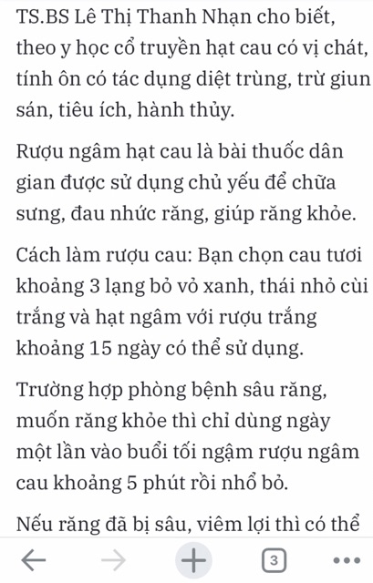 Cốt Hạt Cau Ngừa Sâu Răng, Giảm Đau Nhức Răng, Hết Viêm Sưng Nướu - Hạt cau ngâm Homemade