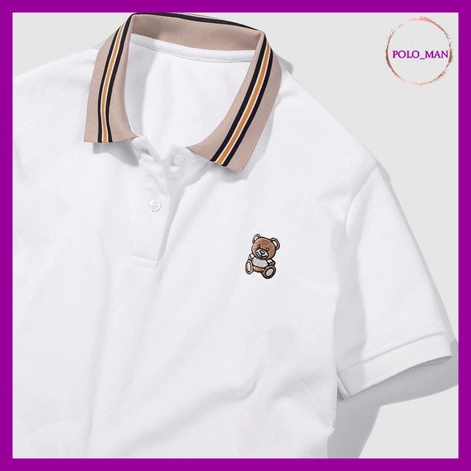 Áo Polo Nam thiết kế, áo polo có cổ ngực thêu gấu đẹp mĩ mãn 100% ảnh thật | BigBuy360 - bigbuy360.vn
