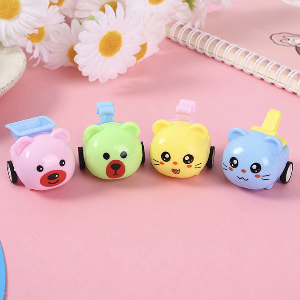 Xe mini công trình hình thú đáng yêu nhiều màu sắc sinh động cho bé KingKids
