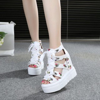Giày sandal da nữ giày đế xuồng S087T