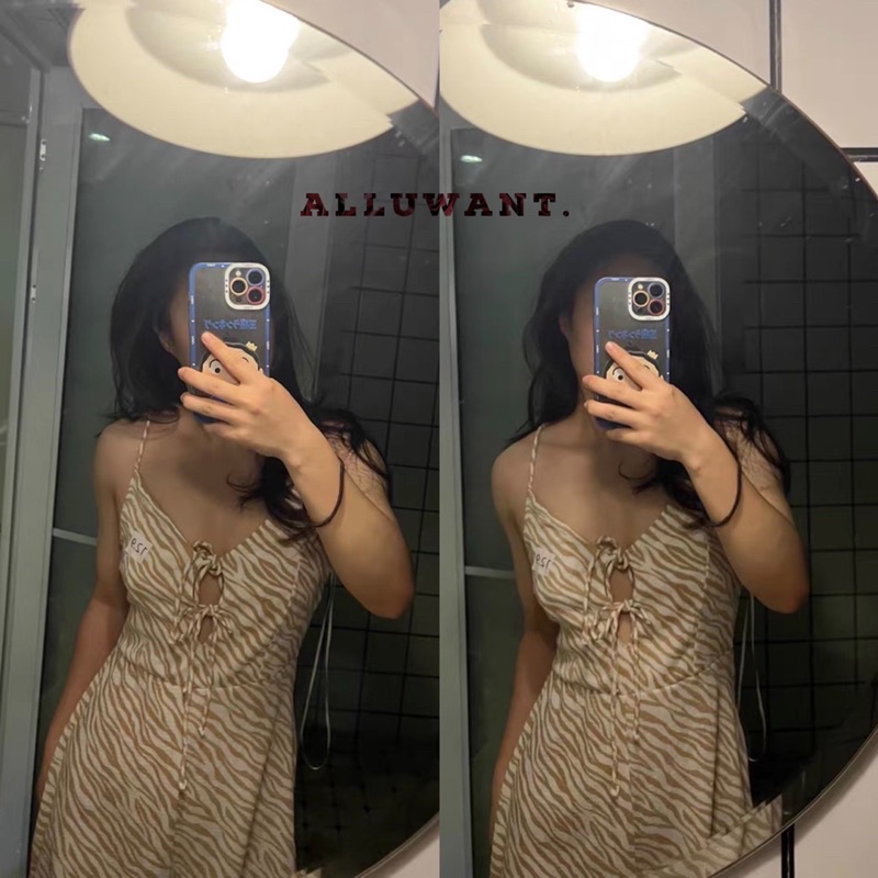 Jumpsuit dây Sybilla hoạ tiết hàng XK