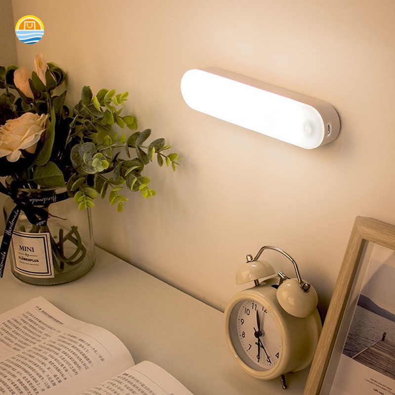 Đèn LED đọc sách bảo vệ mắt kích thước 10cm có nút bấm kèm sạc tiện dụng cho ký túc xá/tủ quần áo