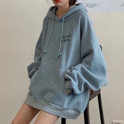 Áo hoodie unisex MADELA in chữ simple, áo nỉ form rộng - UNA01