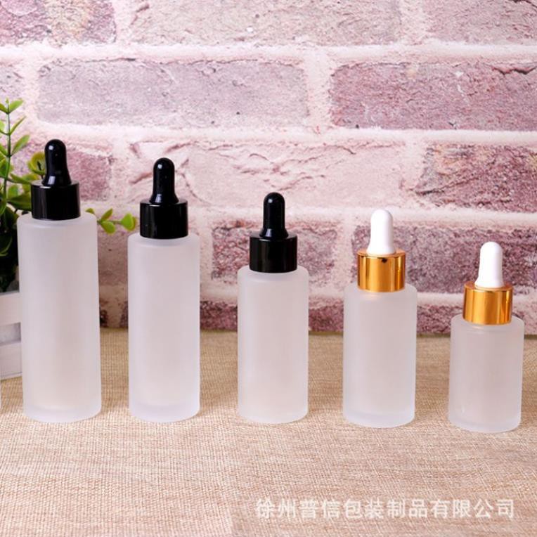 Lọ Chiết Serum ❤ RẺ VÔ ĐỊCH ❤ [20ml,30ml,50ml] Lọ chiết tinh dầu Thủy tinh mờ Vai ngang đựng serum , phụ kiện du lịch