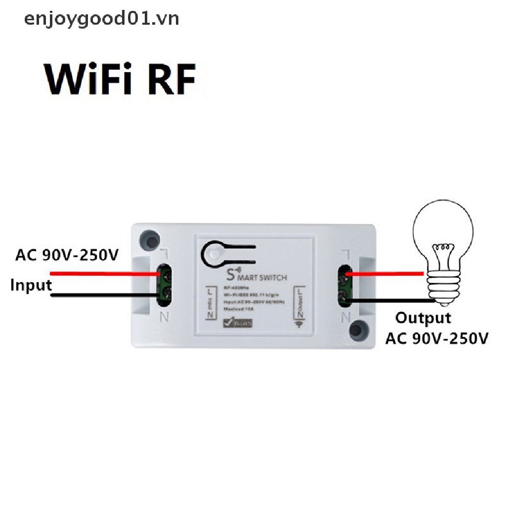 Công Tắc Thông Minh Không Dây Kết Nối WiFi Điều Khiển Bằng Giọng Nói Tiện Dụng Cho Gia Đình