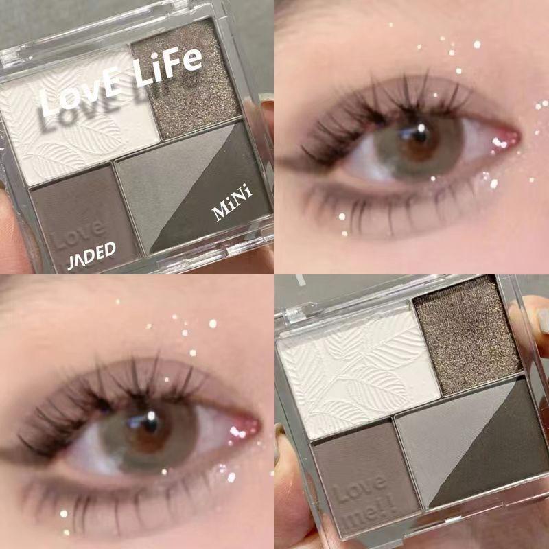 Bảng Phấn Mắt Bốn Màu Trà Sữa Hiệu Ứng Lì Mờ/Matte