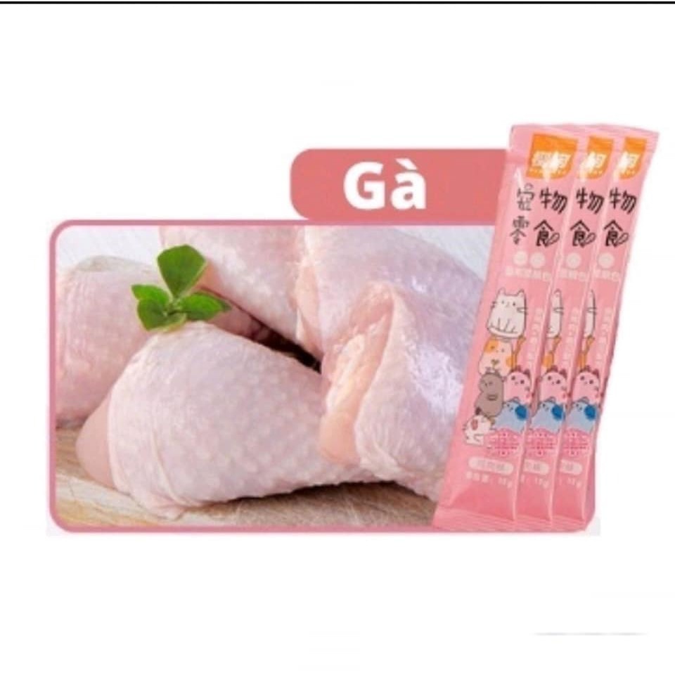 Súp thưởng Pate cho mèo Shizuka thanh 15gr có vị cá Tuyết, cá Ngừ, Gà