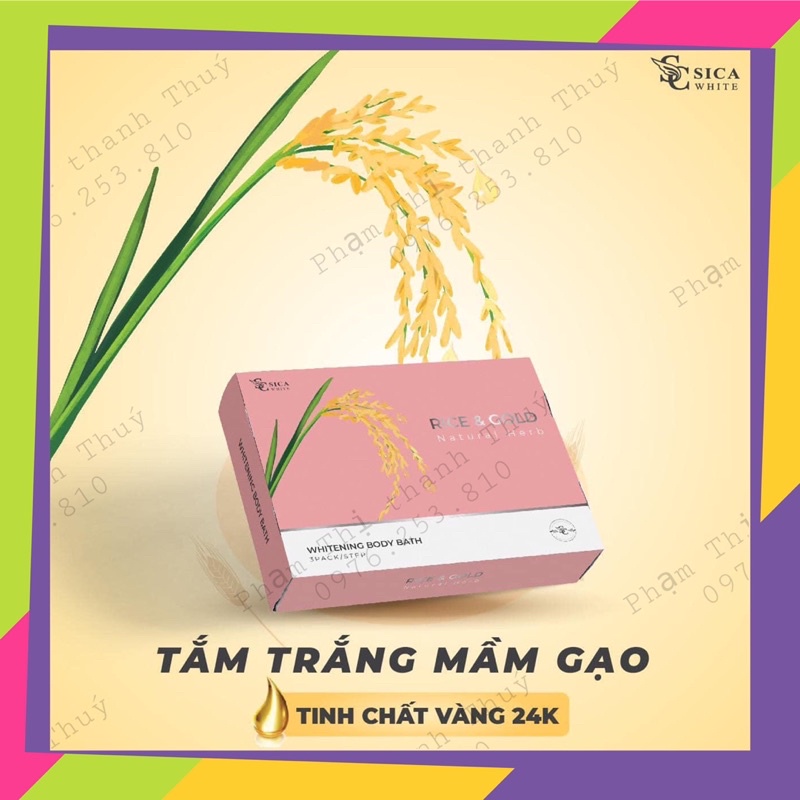 [FREE SHIP] WHITENING BODY BATH - TẮM TRẮNG GẠO SICA WHITE, SÉT TẮM TRẮNG SICA