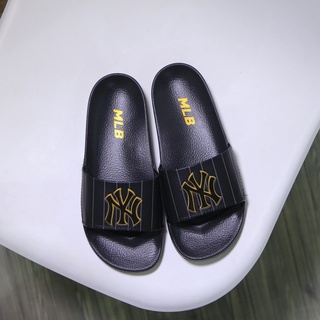 dép mlb-ny quai ngang nam nữ màu basic
