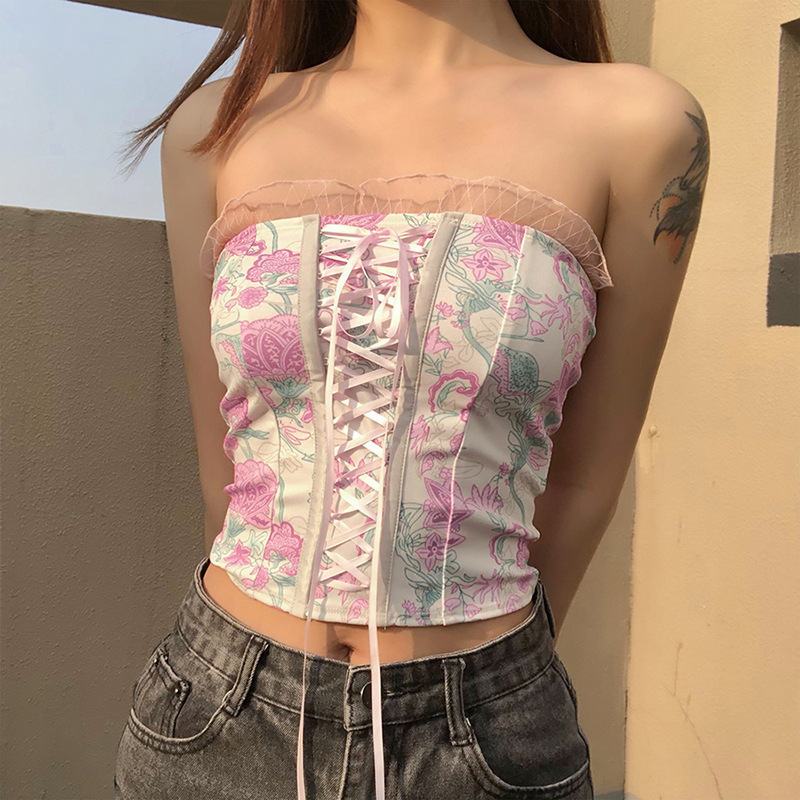 Women's strapless printed tight-fitting breast wrap | BigBuy360 - bigbuy360.vn