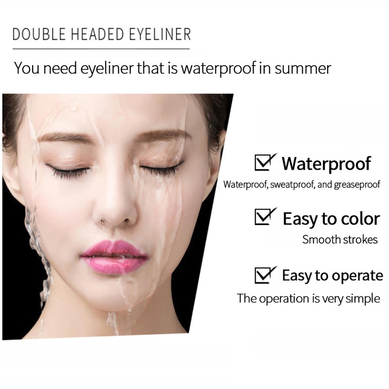 Bút Kẻ Mắt Hengha Màu Đen Lâu Trôi Chống Thấm Nước Không Nhòe Tiện Dụng