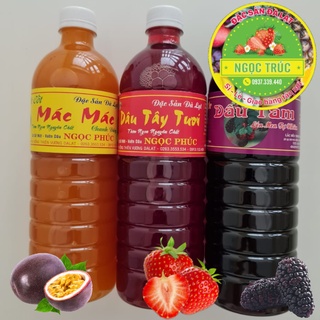 COMBO 3 CHAI NƯỚC : NƯỚC DÂU TÂY, DÂU TẰM, CHANH DÂY ( MỖI CHAI 1L)