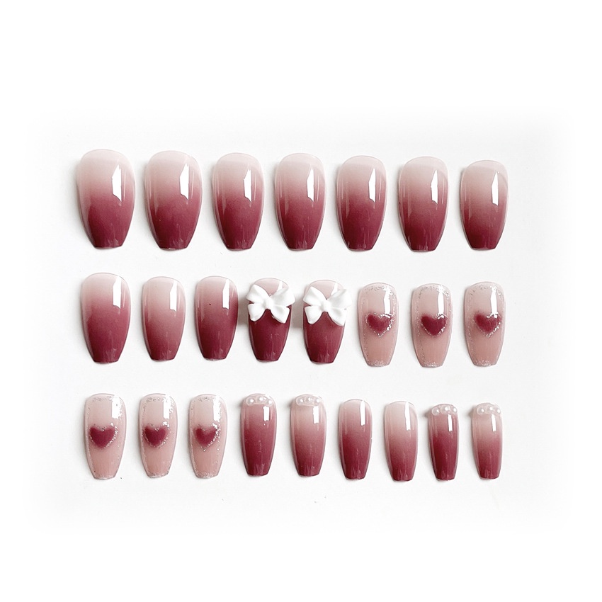 Bộ 24 móng tay giả thời trang làm nail mã X