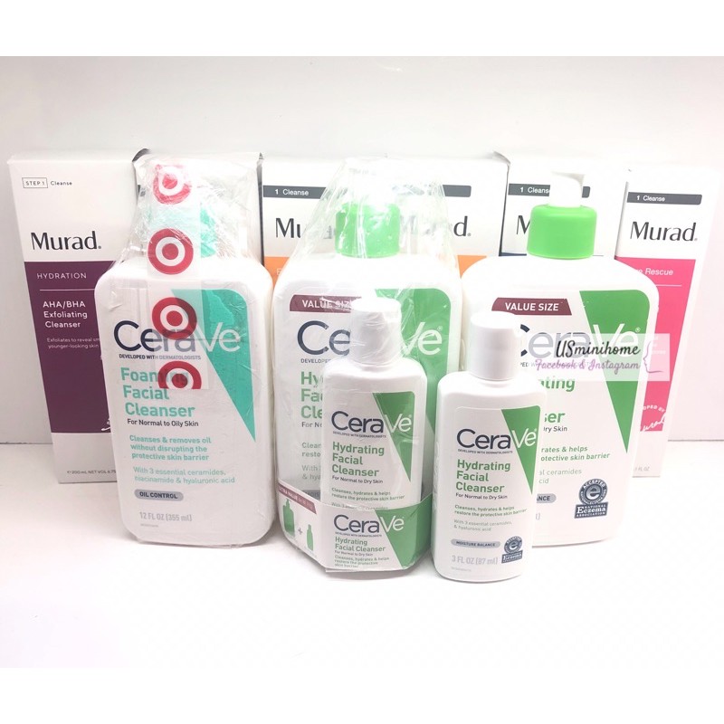 [bill US kế bên] Sữa rửa mặt CeraVe