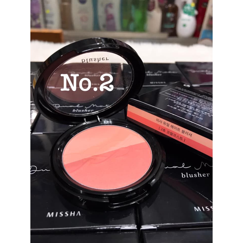 Phấn má hồng hai màu Missha Dual Mate Blusher