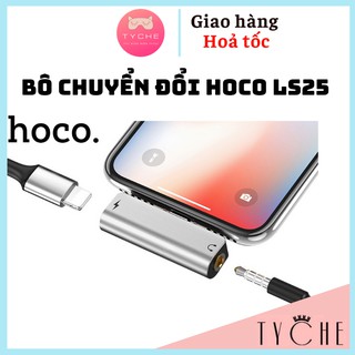 Bộ chuyển đổi lightning sang 2 cổng lightning và 3.5 mm Hoco Ls25