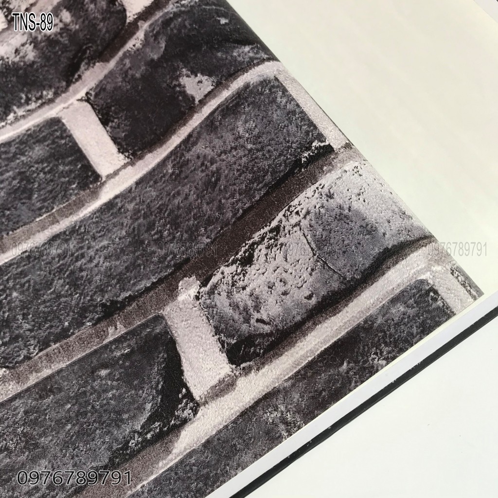 Giấy Dán Tường Giả Gạch Màu Trắng, Đỏ, Xám Đẹp, Lụa Không Keo, Khổ 10m x 53 cm