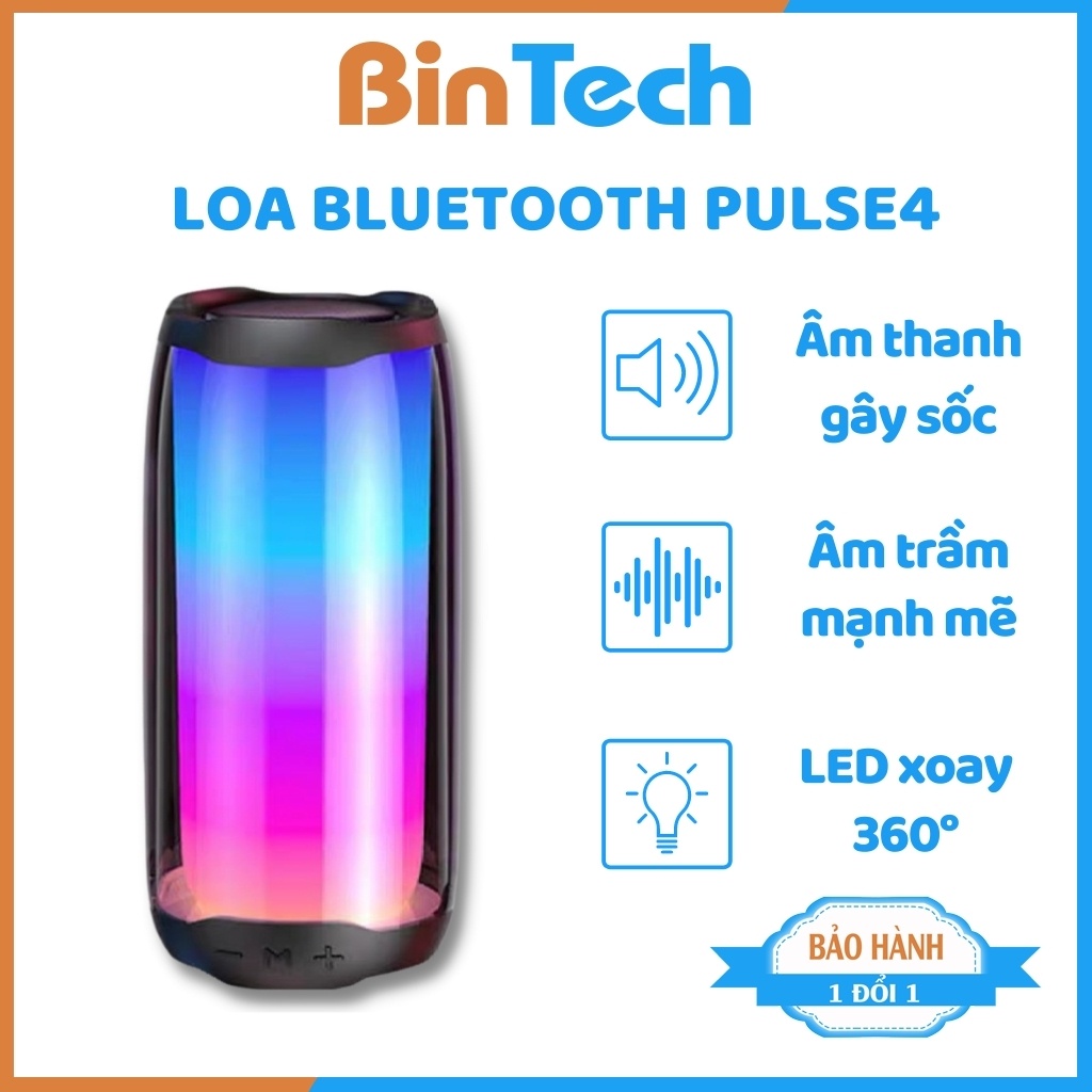 Loa bluetooth Pulse 4 công suất 15W nghe nhạc bluetooth xách tay, cao cấp, chống nước - BINTECH