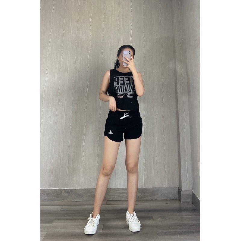 ÁO TANKTOP TẬP GYM NỮ KEEP - Tanktop vải thun phối lưới lưng siêu đẹp