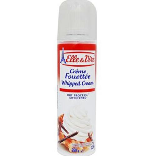 Kem tươi dạng xịt Elle&Vire Whipped Cream 250g