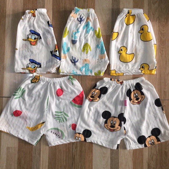 Quần chục đùi cotton giấy cho bé từ sơ sinh đến 14kg - A SHOP 01