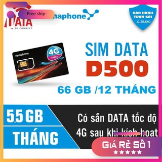 SIM D500 ( Miễn phí 1 năm vào mạng 4G Tốc Độ Cao 5.5GB/1Tháng ) Có Video Kèm Test Tốc Độ 4G Băng Thông 12 Tháng