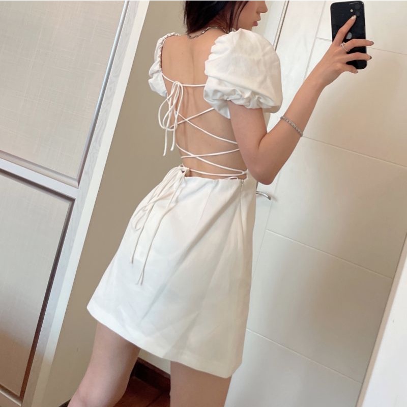 ĐẦM NGẮN CHỮ A ĐAN DÂY LƯNG NHIỀU MÀU