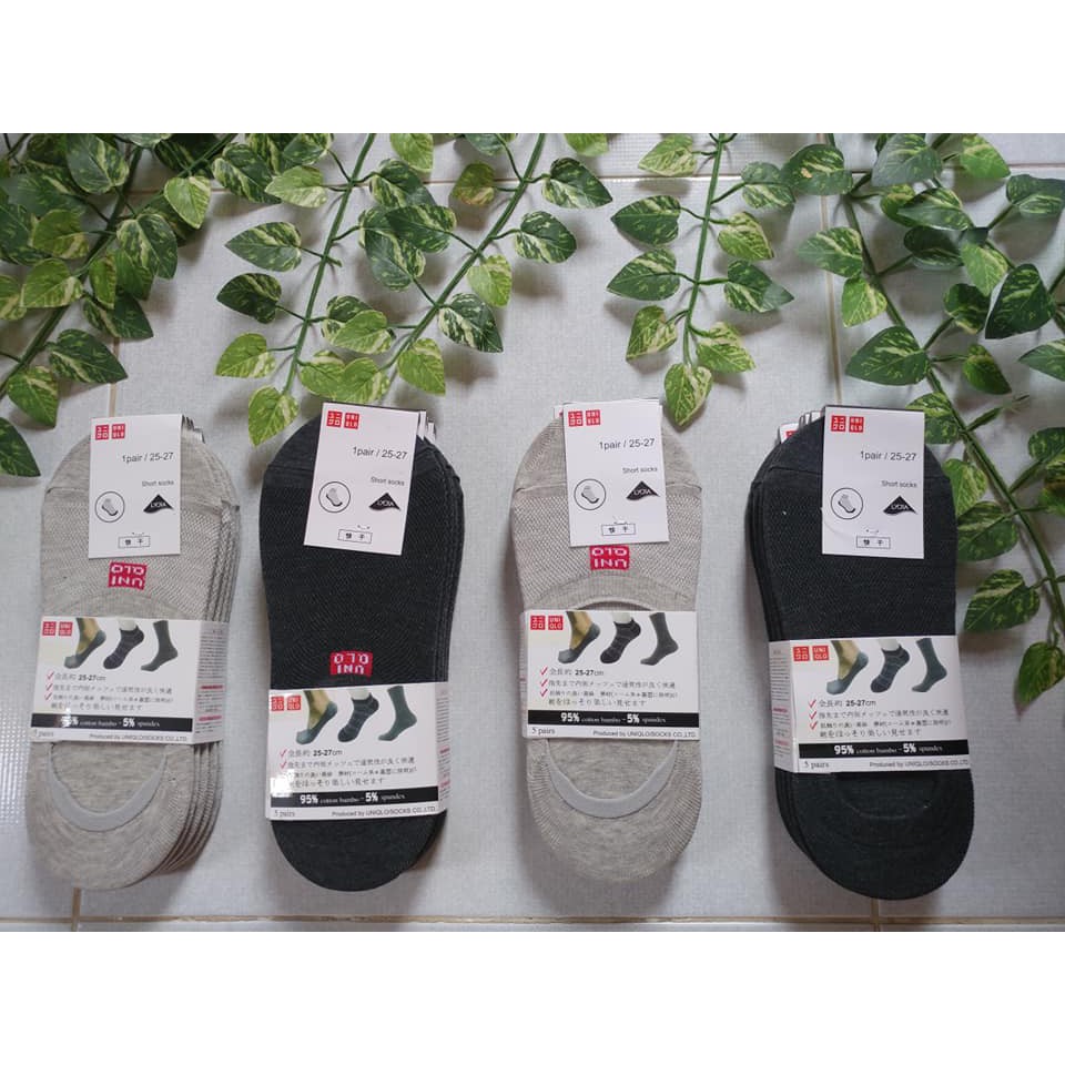 Combo 5 đôi tất (vớ) nam uni ,chống hôi chân kháng khuẩn (mua 2 combo tặng 1 quần sip nam hoặc 12 gói dầu gội)